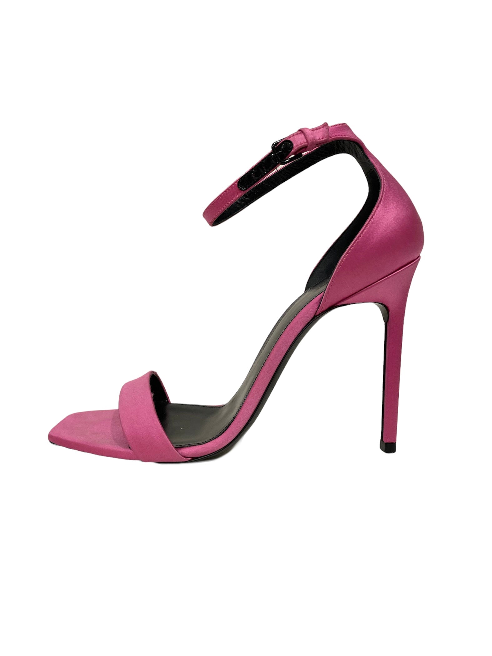 Saint Laurent Amber Pink Satin Heels June Resale