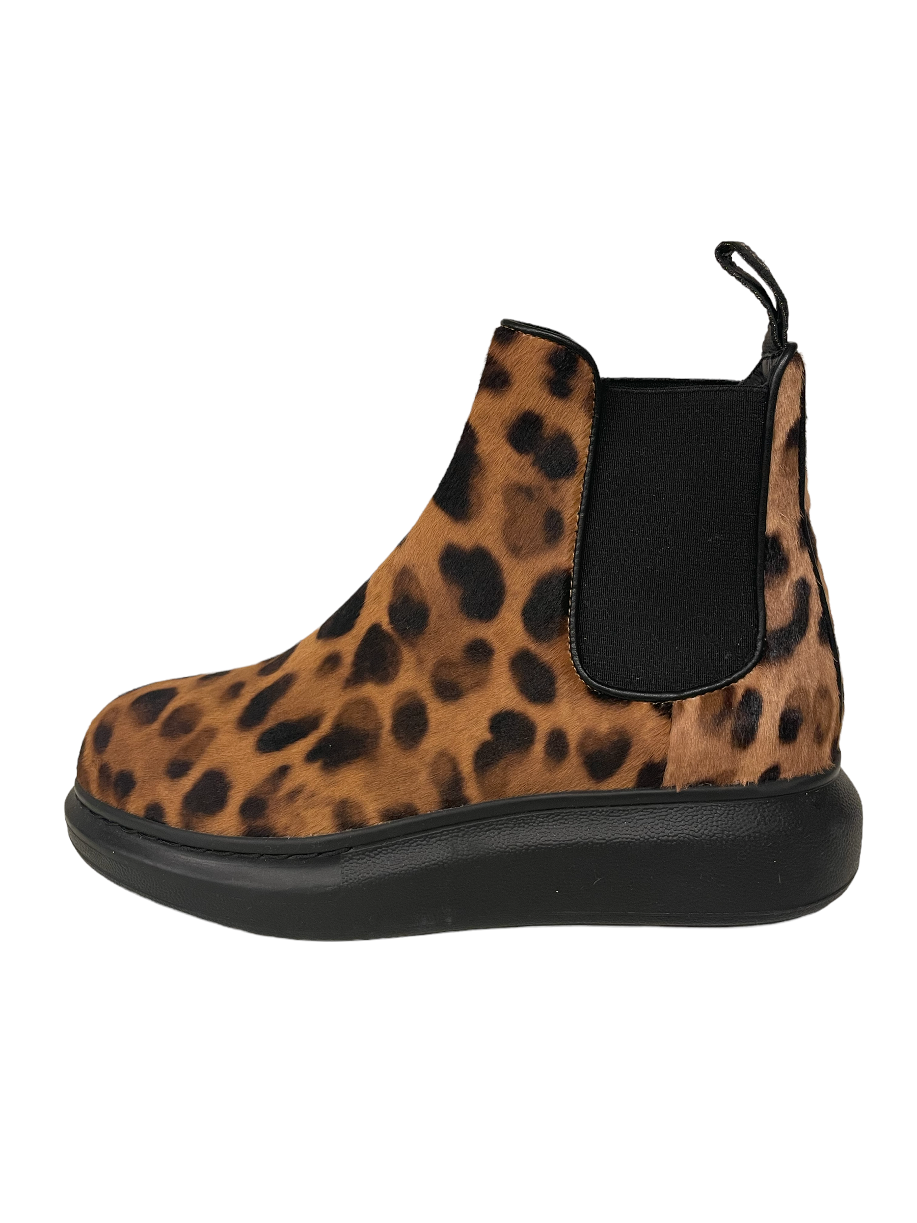 ballon Blåt mærke replika Alexander McQueen Leopard Print Chelsea Boots – June Resale
