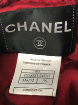 Chanel Cranberry Tweed Wool Blazer