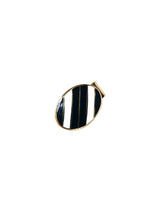 Black White Oval Vintage Tie Clip