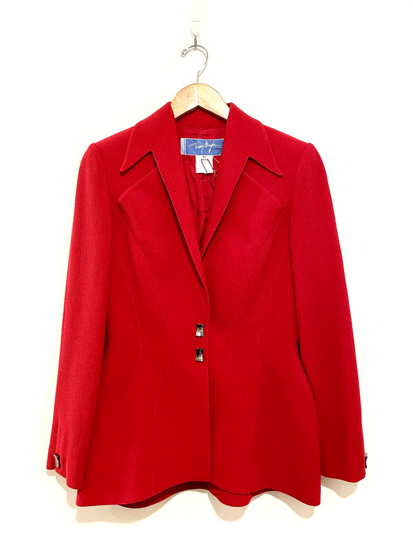 Thierry Mugler Vintage Red Orange Blazer